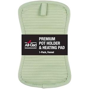 All-Clad Premium Pot Holder & Hot Pad: Heat Resistant to 500 Degrees - 100% Cotton, 10"x6.25" Hot Pad for Kitchen and Barbeque, (1-Pack), Fennel