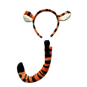 Kids Plush Farm, Mythical, Woodland and Zoo Animals Headband Ears & Tail Costume Set (Choose Style)