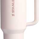 STANLEY Quencher ProTour Flip Straw Tumbler with Leakproof Lid | Built-In Straw & Handle | Cupholder Compatible for Travel | Insulated Stainless Steel Cup | BPA-Free (40 Ounces, Rose Quartz)