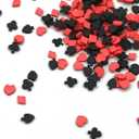 Decoendiy 200g Soft Polymer Clay Slices, Playing Card Clay Pieces, Loose Flat Clay Slices Beads Bulk, for Jewelry Making DIY Nail Crafts Scrapbook Decorations
