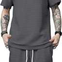 KUYIGO 2 Pieces Outfits Summer Tracksuit Sweatsuits Short Sleeve T-Shirts and Shorts Sets for Generation Z
