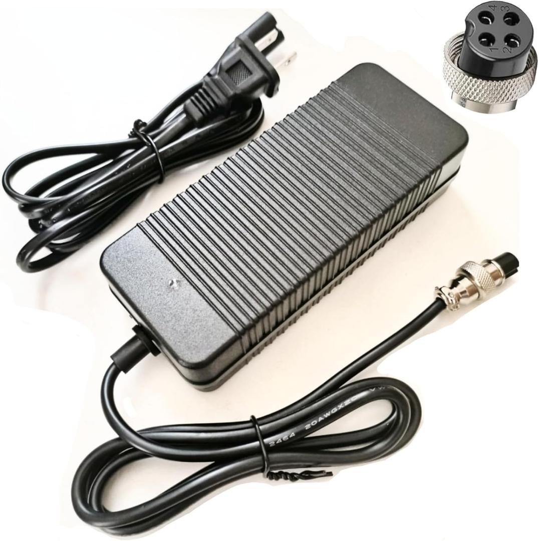 [Verified Fit] 63V 1.1A 4-Prong Ninebot Scoote-r Charger, for Segway Ninebot S, S-MAX, Mini Pro, Go Kart, Go Kart Pro, One A1, One S2 4-Pin Notched Connector Battery Charger