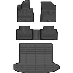 AIPOIL Floor Mats & Cargo Liner Set for 2022-2026 Hyundai Tucson (Not for Tucson Hybrid Models) All Weather Protection TPE Anti-Slip Car Full Set Custom Car Mats Accessories - Black
