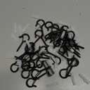 36 PCS Q-Hanger Hooks with Safety Buckle, Windproof Screw Hooks for Outdoor String Lights Hanging Christmas Lights, Plants, with 1 Wing Nut Driver (Black)