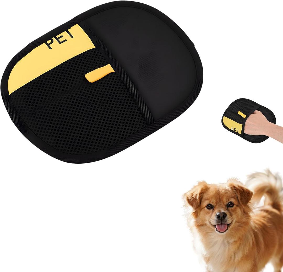 lasuroa 2pcs Pet Hair Removal Gloves for Dogs & Cats, Reusable Double Size Electrostatic Pet Grooming Gloves Washable Cat Hair Remover for Furniture Couch Carpet Car Seat