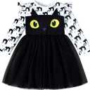 LYSMuch Toddler Girl Long Sleeve Tulle Dress Tutu Baby Dresses Kid Holiday Clothes (5-6 Years, White)