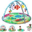 Baby Einstein Sea Floor Explorers 2-in-1 Water Mat, Portable Tummy Time, Activity Play Gym, Sensory Toys, Ages Newborn and Up, Medium