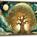 RUDIEOLSIW Tree of Life Sun Moon Celestial Canvas Wall Art 20x40 in