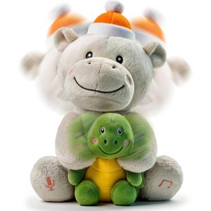 Dancing Talking Baby Music Toy, Mimicking Twisting Electronic Soft Plush Hippo Toy with Record & Repeating What You Say, Singing Interactive Baby Toy for Boys Girls Kids