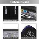 Electronics Organizer Travel Cable Cord Case Sleeve Soft Carrying Accessories Storage Bag Portable Double Layers All-in-One Pouch for USB Drive Charger Earphone,Zipper Wallet
