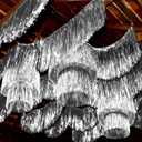 Silver 6 Pcs 1920s Disco Party Decorations 2 Tier Tinsel Chandelier Foil Fringe Tassels Trim Shiny Hanging Ceiling Fringe Banners for 1920s New Year's Eve Birthday Grad Party Props