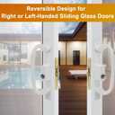 ACEPLANET Offset Position Keyed Sliding Patio Door Handleset with Mortise Lock, 45 Keyway, 3-15/16" H.C., Fits 1-3/8" to 2" Thick Doors, Non-Handed, White Diecast