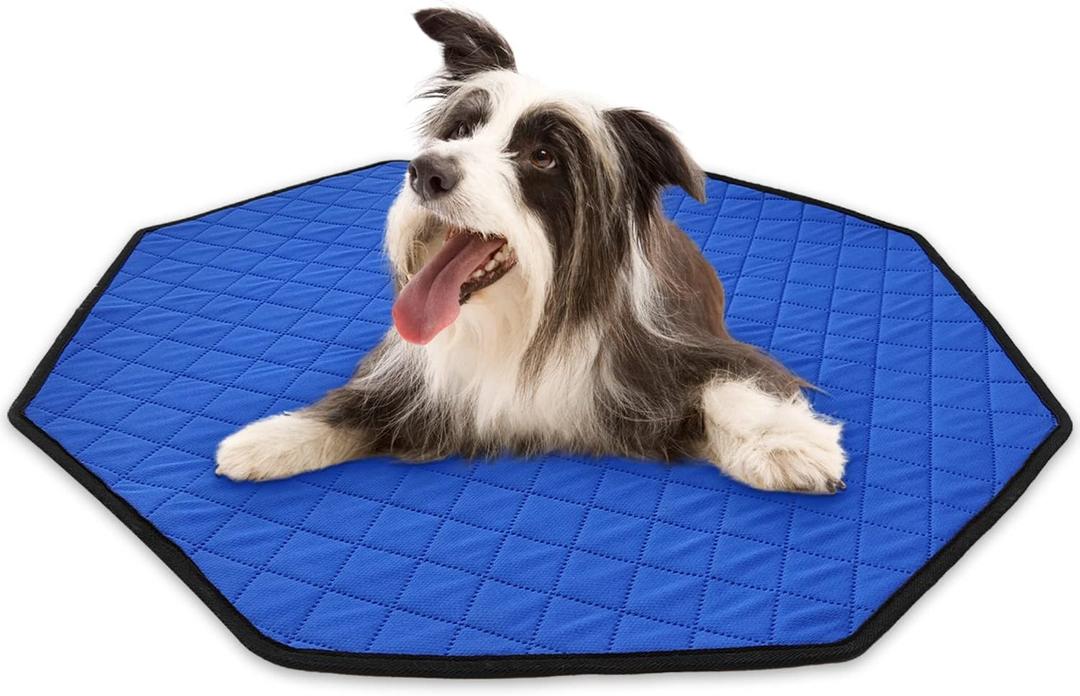 Dog Playpen Mat Pee Pad for Puppy Cat Octagon Shape Non-Slip Washable Whelping Pads Leakproof Potty Training Pads Reusable Absorption Pet Cage Liner (Octagon 45 inches)
