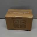 Ceramic Salt and Pepper Bowls: 10 oz Stackable Spice Cellar with Wooden Lid - Stacked Seasoning Storage Containers for Kitchen Countertop - Navy & White, Set of 2