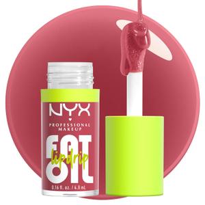NYX PROFESSIONAL MAKEUP Fat Oil Lip Drip, Moisturizing, Shiny and Vegan Tinted Lip Gloss - Chillin Like a Villain (Pale Dusty Rose) (0.16 Fl Oz (Pack of 1))