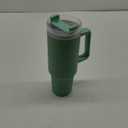 FAMKX 40oz Insulated Travel Mug Tumbler With Handle and Straw,Stainless Steel Double Wall Vacuum Cup Keep Drink Cold and Hot