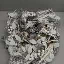 24 inch White Christmas Wreath, Winter Wreaths for Front Door with Pinecones Berries for Fireplace Xmas Decorations, Front Porch Decor and Wall Window Decor