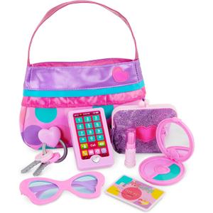 Battat Play Circle Makeup & Beauty Set Dress Up Fashion Accessories Pretend Play Princess Purse Set 3+ Years