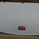 Rubbermaid Commercial Products STREAMLINE Plastic Front Step Step-On-Trash/Garbage Can/Bin 18 GAL Beige for Doctor's Office/Hospitals/Healthcare