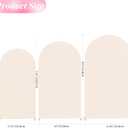 Wokceer Wedding Arch Backdrop Cover (8FT, 7.2FT, 6.6FT) Set of 3 Spandex Fitted Wedding Arch Stand Covers Round Top Chiara Backdrop Stands Cover for Birthday Party Ceremony Banquet Decor Beige