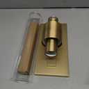 BlesULuk Champagne Brass Bathroom Wall Sconce - Modern Gold Light Sconces - Dimmable Lighting Fixtures - Vertical or Horizontal Mounted Clear Glass Tube Vanity Lights for Indoor Living Room Hallway