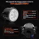 Fog Light Bulb 3.5 Inch For Ram Promaster 1500 2500 3500 2014-2019 Front Bumper Fog Light Driving Lamps,6000k,Pack of 2