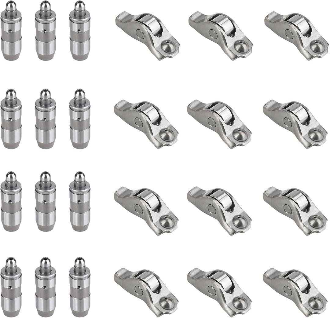 12 Pcs Rocker Arms and Lifters Compatible with Expedition F150 F250 F350 Explorer Sport Trac Mustang Mark LT Navigator Mountaineer 4.6L 5.4L 3V Engine