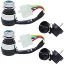 2 PCS 5 Wire 5 Pin Ignition Key Switch Replacement Fit for 50cc 70cc 90cc 110cc 125cc 150cc 200cc 250cc Go Kart Dune Buggy ATV.