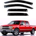 KPY Rain Guards Fit for 1992-2000 Chevrolet/GMC C/K 1500/2500/3500 Crew Cab, Out-Channel Window Visors Vent Deflector 4PC, 1995-2000 Chevy Tahoe/GMC Yukon, 1999-2000 GMC Yukon Denali/Cadillac Escalade