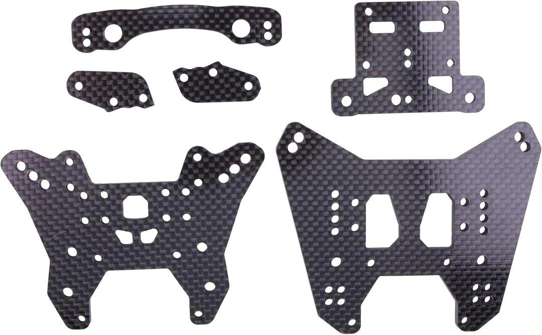 6Pcs Carbon Fiber Shock Tower Set BQNA32066PC Compatible with Arrma Fireteam 6S BLX/EXB