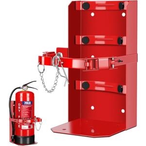 Heavy Duty Vehicle Bracket,Fire Extinguisher Brackets&Mounts-St12 Steel Red, Fit 20lb Dry/10lb Co2 Extinguisher-for School,Garage,Vehicle,Boat,Truck Generic Replacement for 810 by amerex