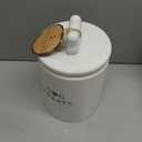 Barnyard Designs Large Dog Treat Container Airtight with Lid, Cute Rustic Ceramic Dog Treat Storage Jar for Kitchen Counter (White)