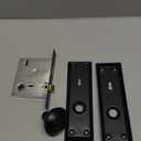 Mortise Lock Set for Interior Door, Vintage Old Door Knobs with Lock and Skeleton Key, Antique Door Knobs Matte Black Finish