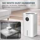 Powerscale MF6 Smart Evaporative Humidifiers for Bedroom, 1.8 Gal Top-Fill, Up to 700mL/h Mist-Free Output, WiFi Smart Touchscreen Control, Auto Filter Dry, Electrolysis Self-Clean, Quiet Sleep Mode