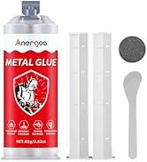 Strong Foundry Glue Metal Glue 2.82oz Super Glue Metal to Metals Adhesive for Liquid Weld, Cold Weld, Exhaust Repair kit, Weld Stainless Steel, Iron, Aluminum, Plastic 2pc