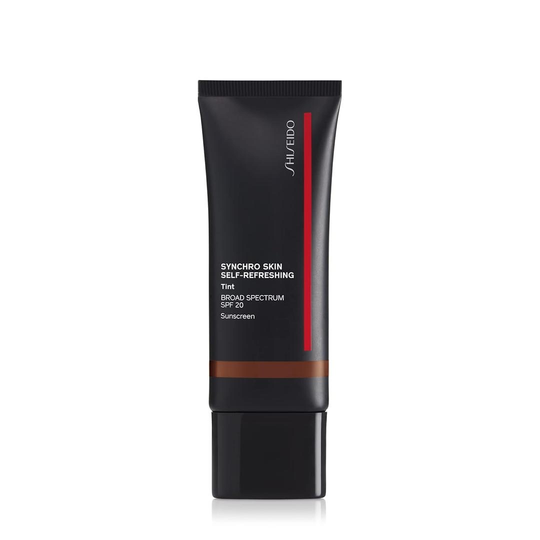 Shiseido Synchro Skin Self-Refreshing Tint SPF 20 - Light Coverage, Tinted Moisturizer - 12-Hour Wear, 24-Hour Hydration - Waterproof, Shine Resistant & Non-Comedogenic (525 - Deep Kuromoji)