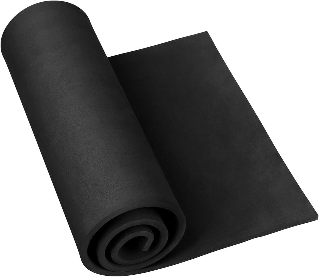 Doping Black Foam Sheets Roll, 10mm Thick Premium Cosplay EVA Foam Sheet, 13.9"x39" High Density 86kg/m3 Craft Foam for Costume, Crafts, DIY Projects (10mm Black)