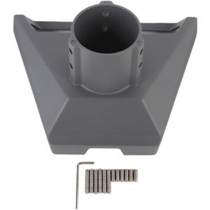 Suitable for RVs Pipe Adapter Mounting Kit Aluminum Alloy 360 Degree Rotation For Trailers Camping Vehicle Accessories (Gray)