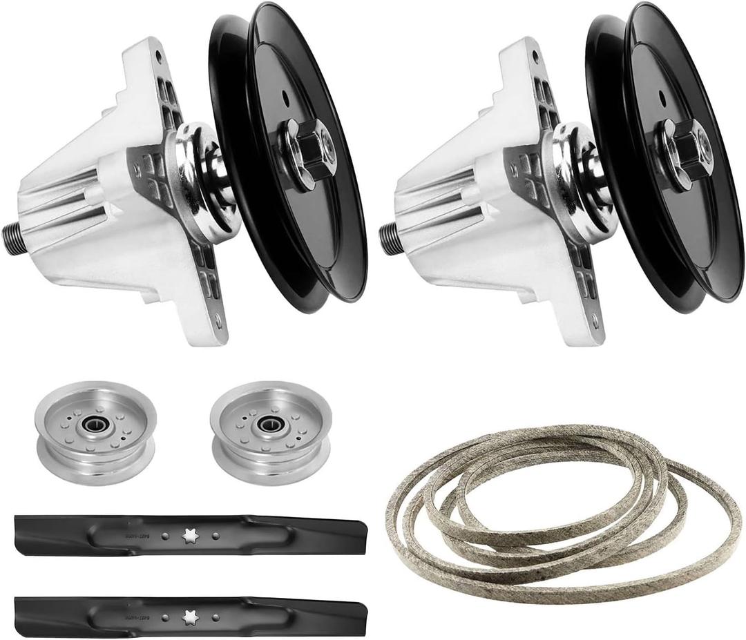 Deck Blade Spindle Belt Idler Kit Combo Set for MTD Cub Cadet Craftsman 42 inch XT1 LT42 T8000 XT2 LX42 618-06976 618-06976A 918-06976 918-06976A 742-04308 742-04312 754-05021 954-05021