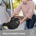 Diono Solana, No Latch, Single Backless Booster Car Seat, Lightweight, Machine Washable Covers, Cup Holders, Black