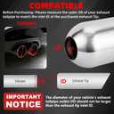LCGP 2.5" Inlet Exhaust Tips, 2.5" Inlet x 5" Outlet x 18" Overall Length, Weld On, Polished, Universal Stainless Steel Diesel Exhaust Tailpipe DT-255018AC