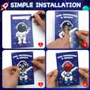 28 Pack Valentines Day Gifts for Kids, Valentines Galaxy Slime with Valentines Cards Kids Stress Relief Fidget Set Valentines Day Gifts for School Classroom Exchange Party Favors Supplies