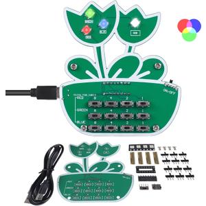 DIY RGB LED Soldering Project Kit  Color Learning Kit with BCD Brightness Control & Color Mixing, Solder Practice Kit for Beginners/Students/Adults, Electronics Project for School STEM Education