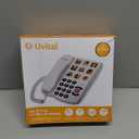 Uvital Big Button Phone for Seniors, Corded Landline Phones for Seniors with 8 One-Touch Dialing Big Buttons and 1 SOS Emergency Button, Hands-Free, Loud Ringer, Easy to Use
