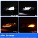 JFN Headlight Compatible with 2018 2019 2020 2021 2022 2023 2024 Toyota Camry (XLE/XSE, Driver Side(Left))