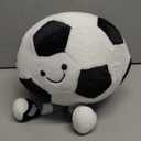 13.7inch Football Plush Toys Soft Stuffed Sports Plush Balls Cute Fun American Soccer Doll Toys with feet Creative Football Spherical Decor Throw Pillow for Christmas Kids Gift (Football)