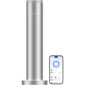 Wireless Hotel Scent Diffuser-Cordless Rechargeable Diffuser for Whole House- Scent Air Machine for Home -App Bluetooth Control -Waterless Essential Oil Diffuser for Large Room, Studio Office -Silver