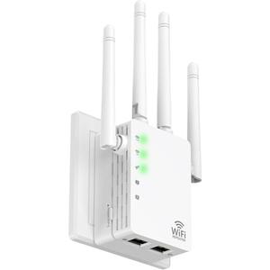 Dual Band WiFi Extender (5.0G&2.4G) - 12880 Sq.Ft Coverage, 105 Devices Supported, 1-Tap Setup, Ethernet Port & Faster Speed Booster