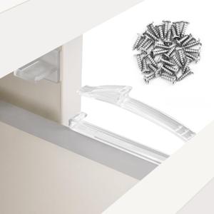 Coolrunner Upgraded Child Safety Drawer Locks, 8 Pack Safety Invisible Drawer Latches with Strong Adhesive and Screw for Baby Care, Only fit for Some Drawers, Please See Below Before Buying