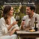 Crystal Burgundy Wine Glasses Cup Red Long Stem White Personalized Cute Large Women 70th Birthday Gifts for Her 70 Years Old Best 1955 Funny Cool Friend Gift Unique Birthday Party Decorations